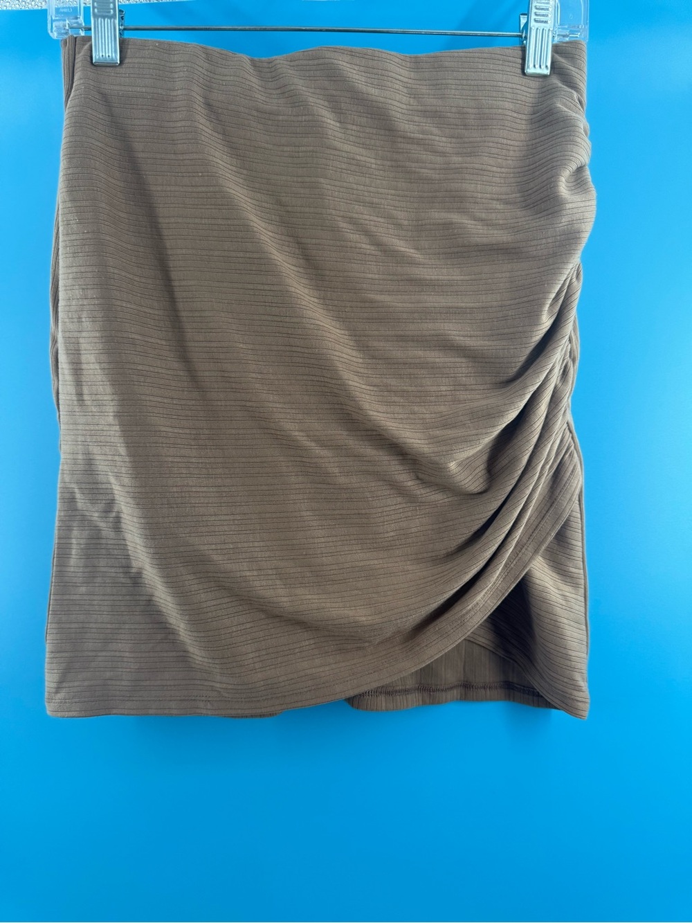 Forever 21 Brown Ruched Mini Skirt